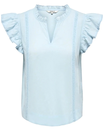 Only - ONLTea-Idris Frill Tape Top - Dream Blue